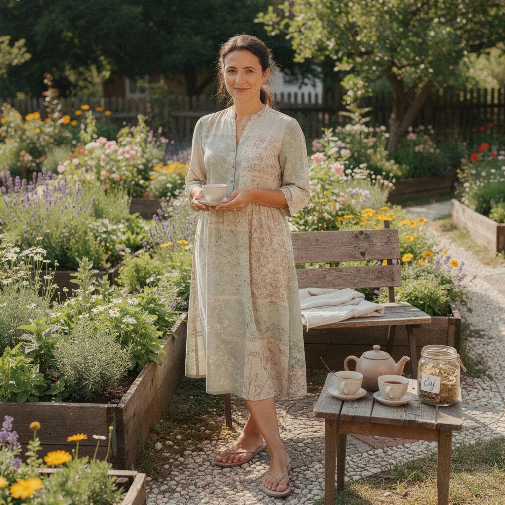 Zadovoljni ljudi koji uživaju u čaju u mirnom okruženju prirode.